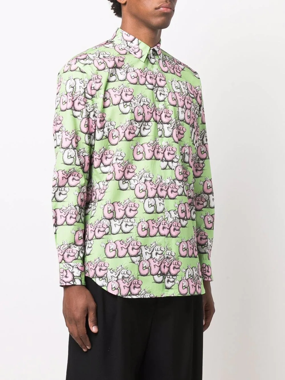 Kaws-print cotton shirt - 3