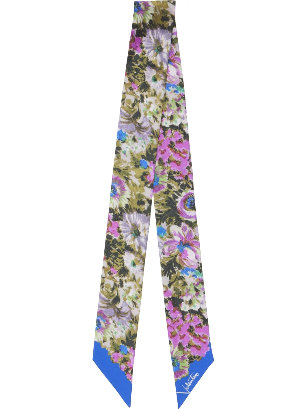 Multicolor Silk Bandeau Scarf - 1