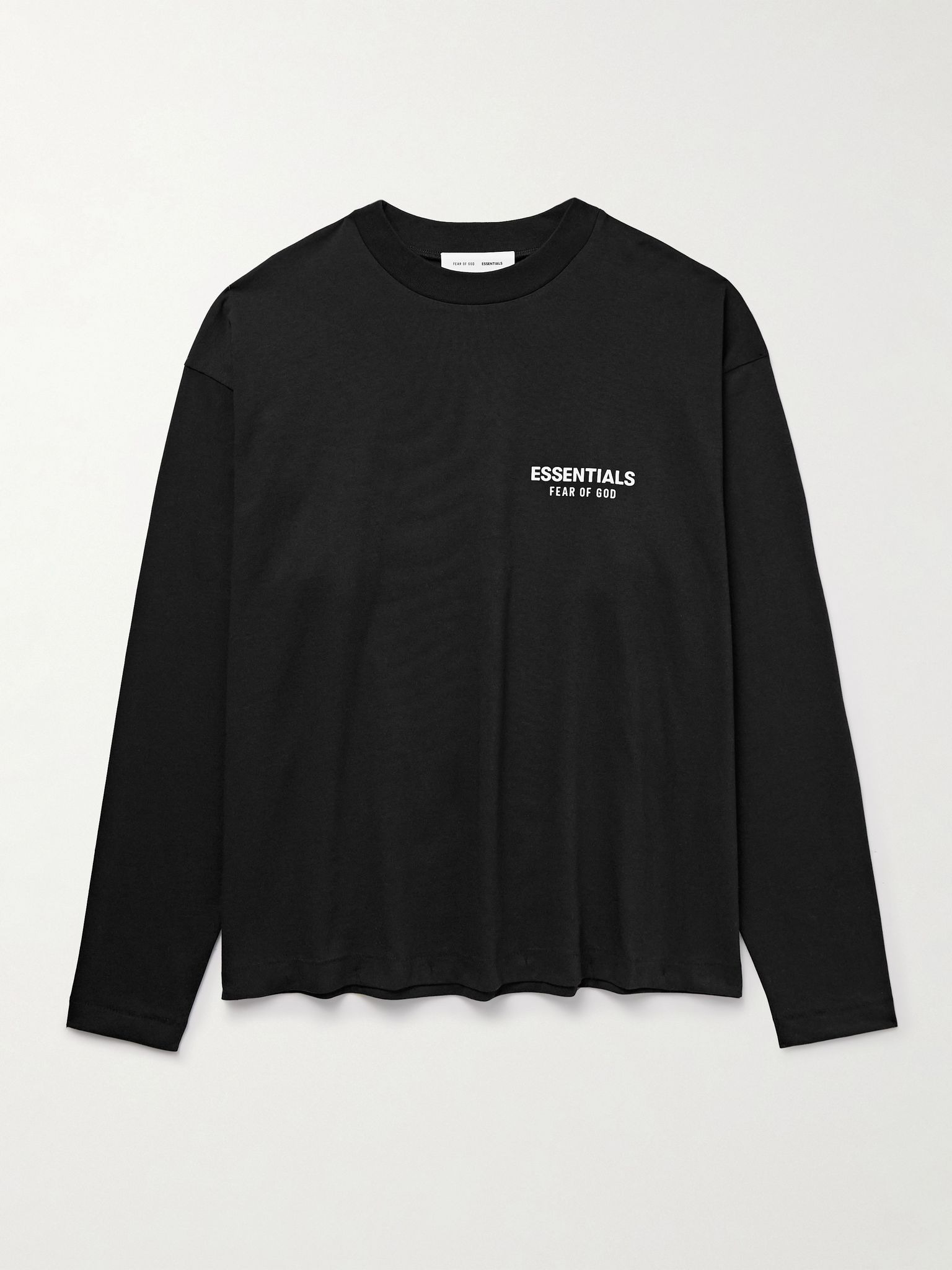 Logo-Appliquéd Cotton-Jersey T-Shirt Black - 1