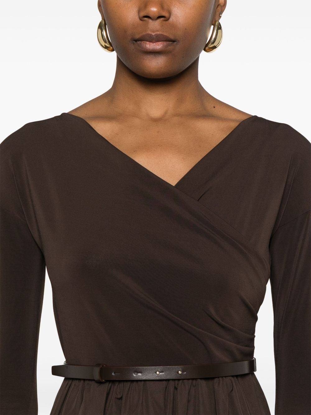 ワンピース Max Mara Kaiser Long Dress Kaiser belted maxi dress in brown - Max Mara | Mytheresa
