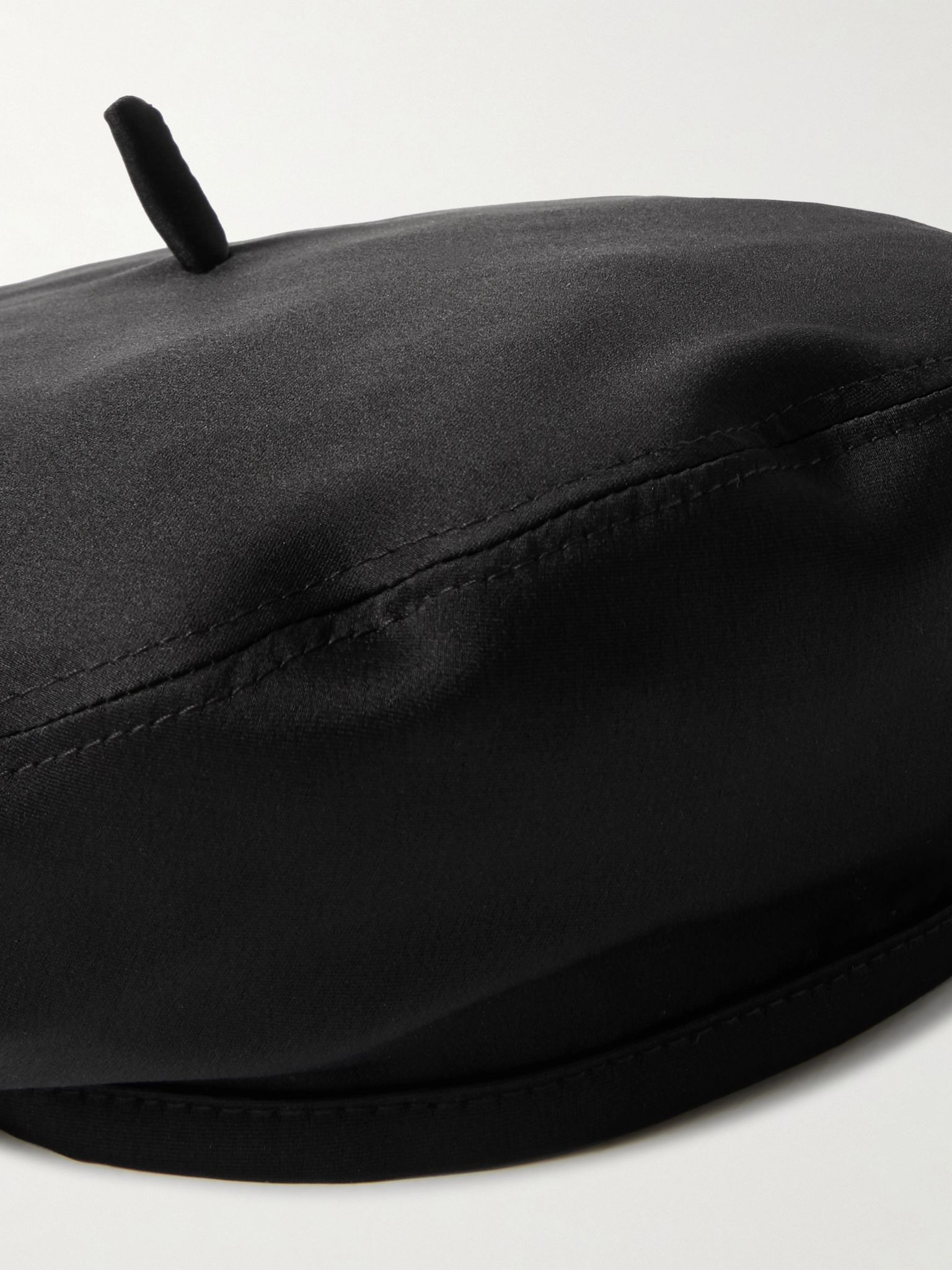Anna washed-silk beret Black - 3
