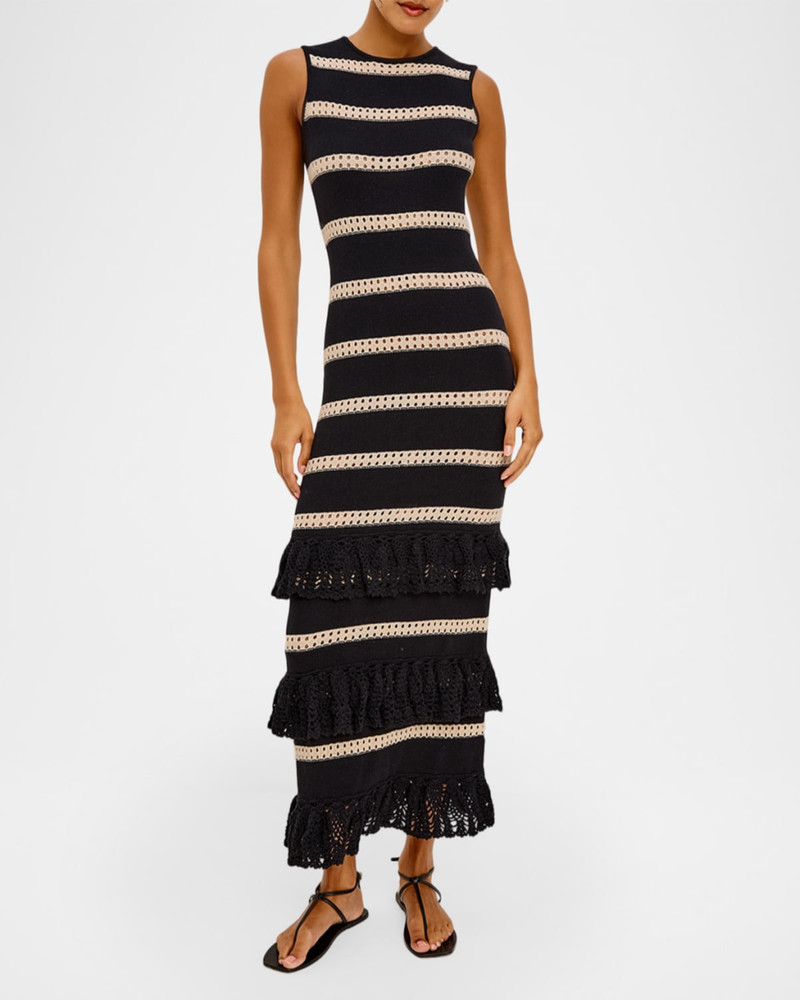 Rails Ana Stripe Cotton-Crochet Tank Dress outlook
