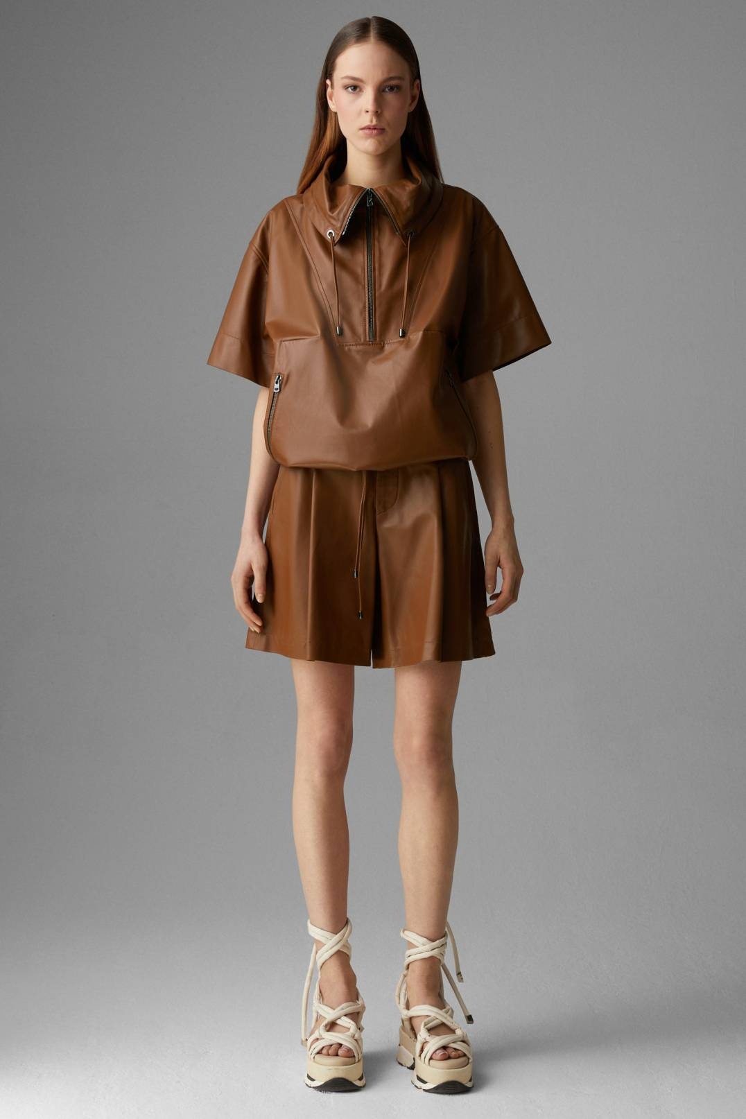 SAVEA SHORTS IN COGNAC - 4