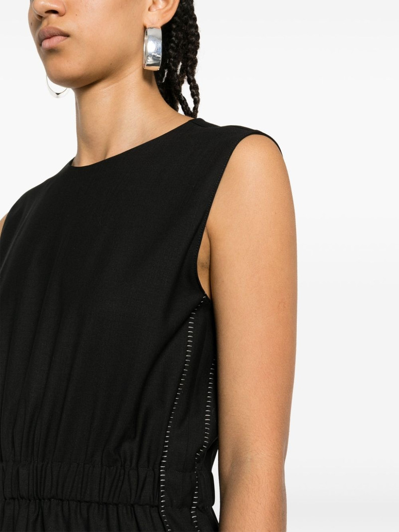 contrast-stitching midi dress 5