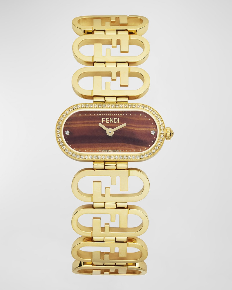 O'Lock Horizontal Oval Bracelet Watch with Diamonds 1