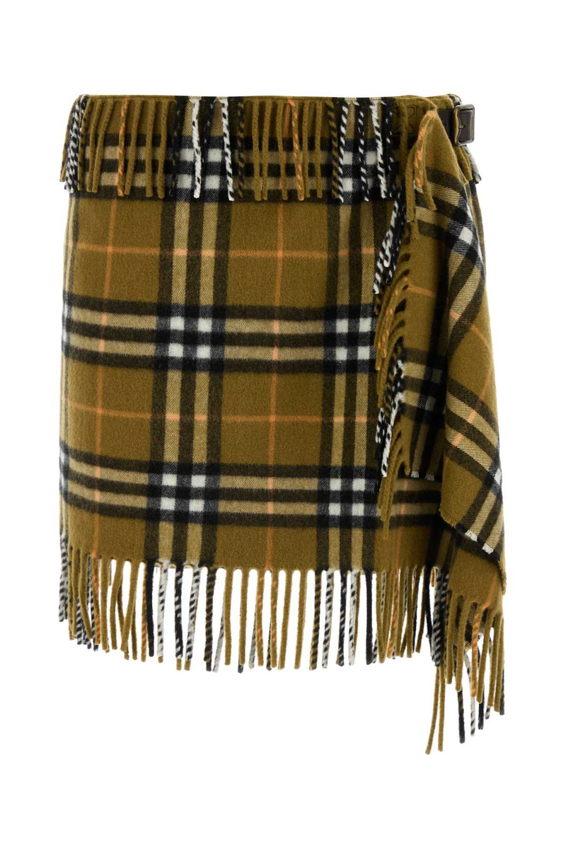 Burberry Women Embroidered Wool Blend Mini Skirt - 1