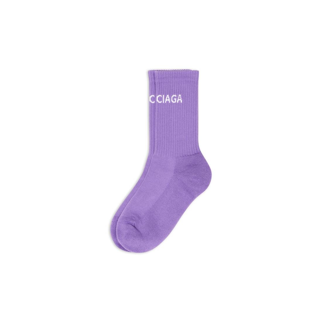 Women's Balenciaga Tennis Socks in Purple - 2