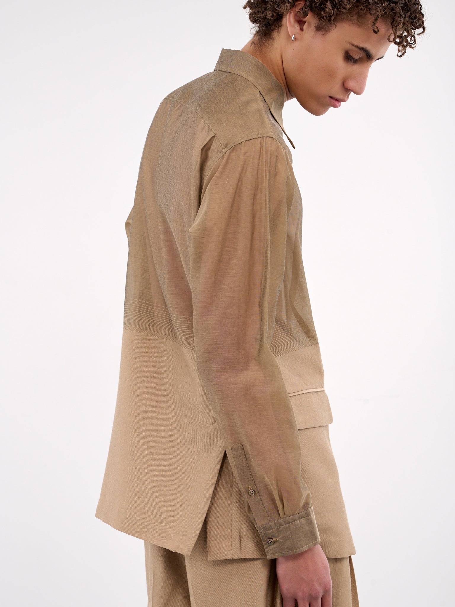 Sheer Blazer Shirt - 4