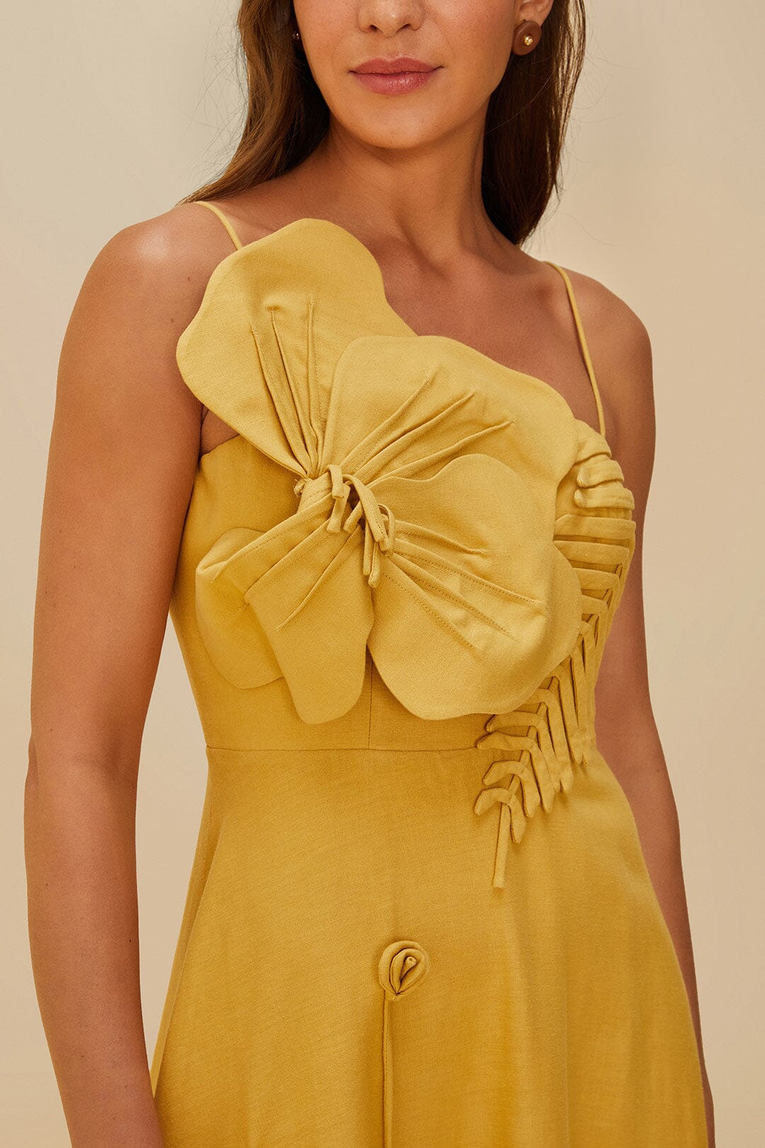 Sand Garden Lenzing™ Ecovero™ Euroflax™ Midi Dress - 3