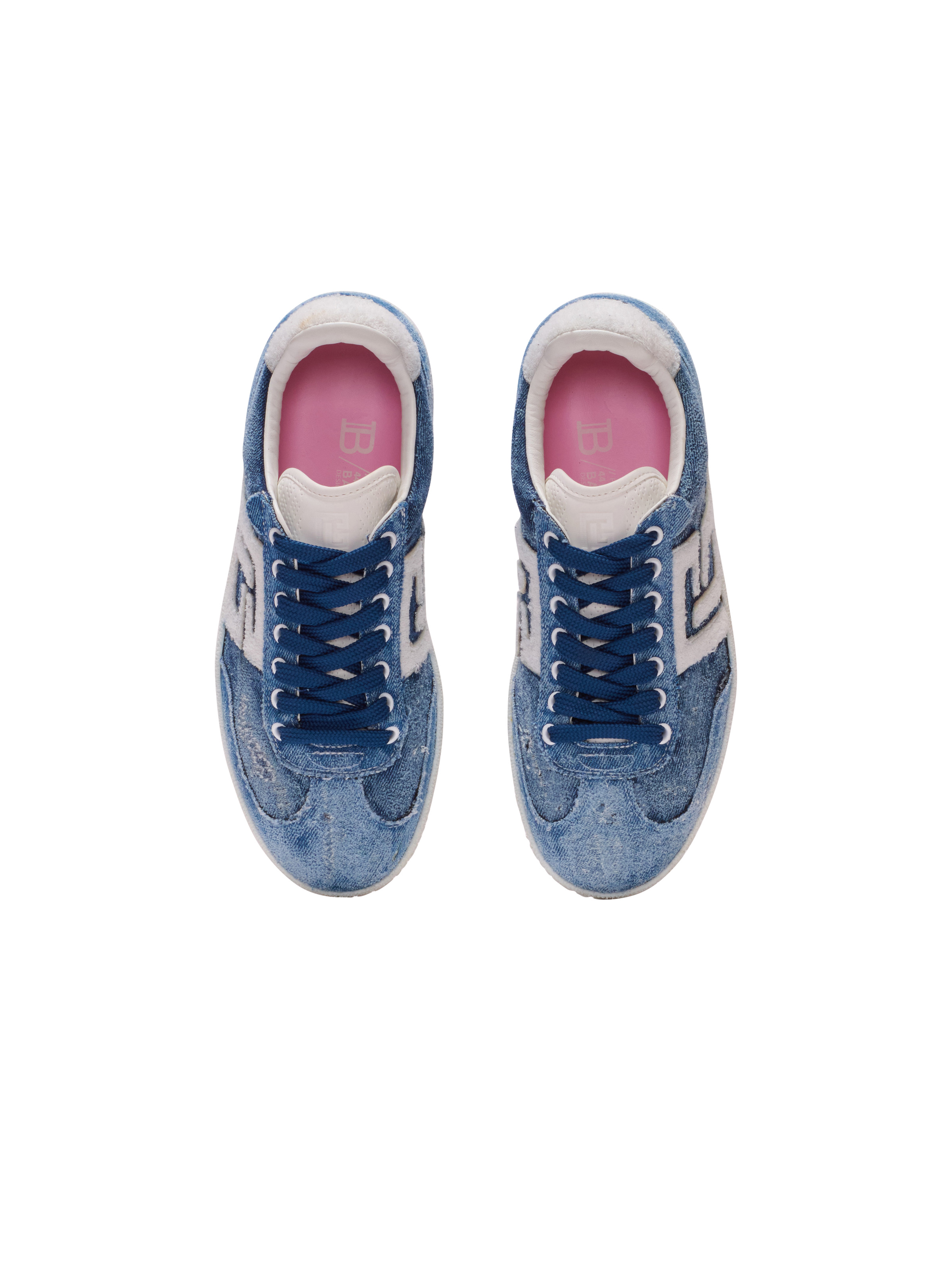 Denim Balmain Swan trainers - 3