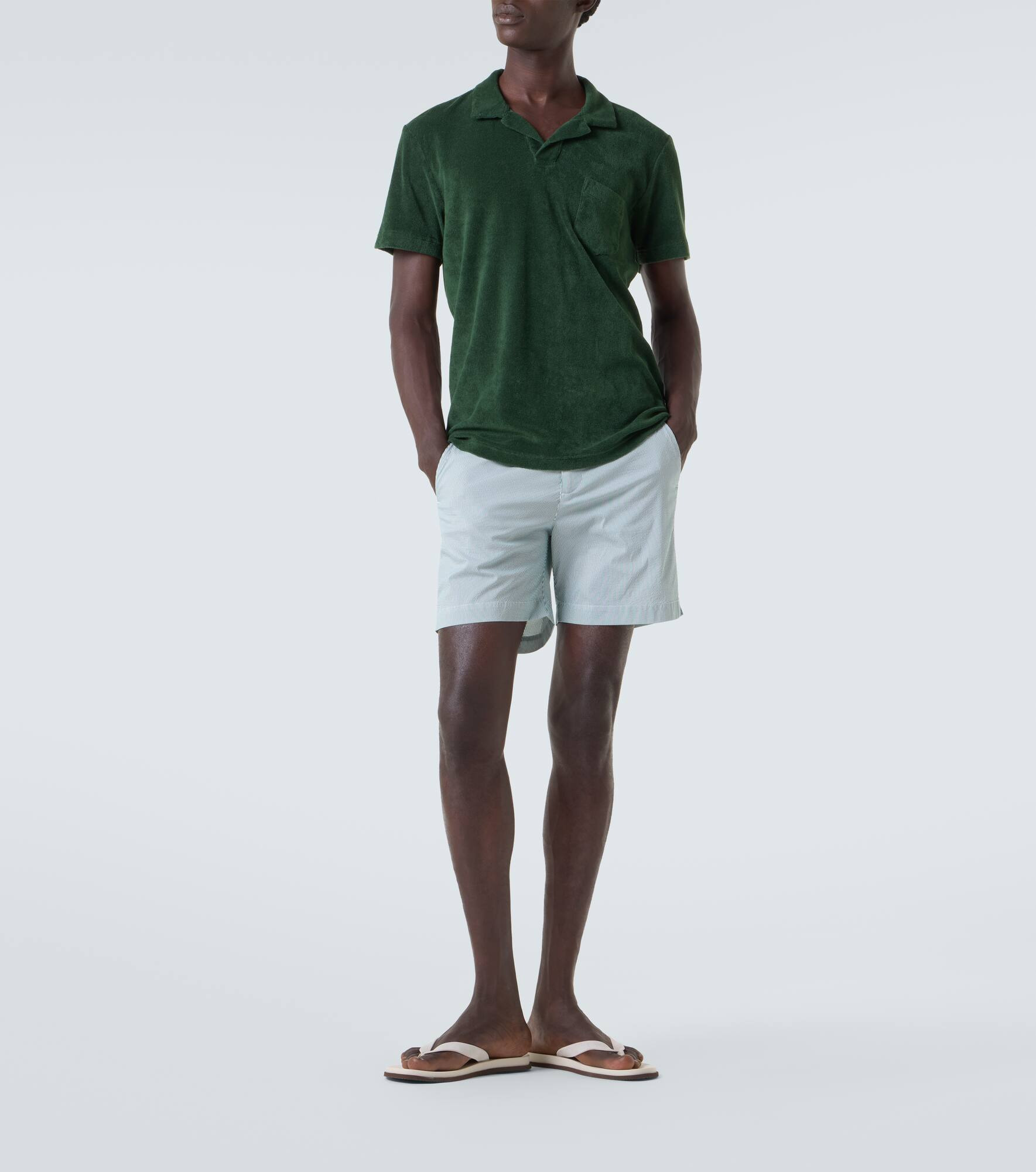 Cotton terry polo shirt - 2
