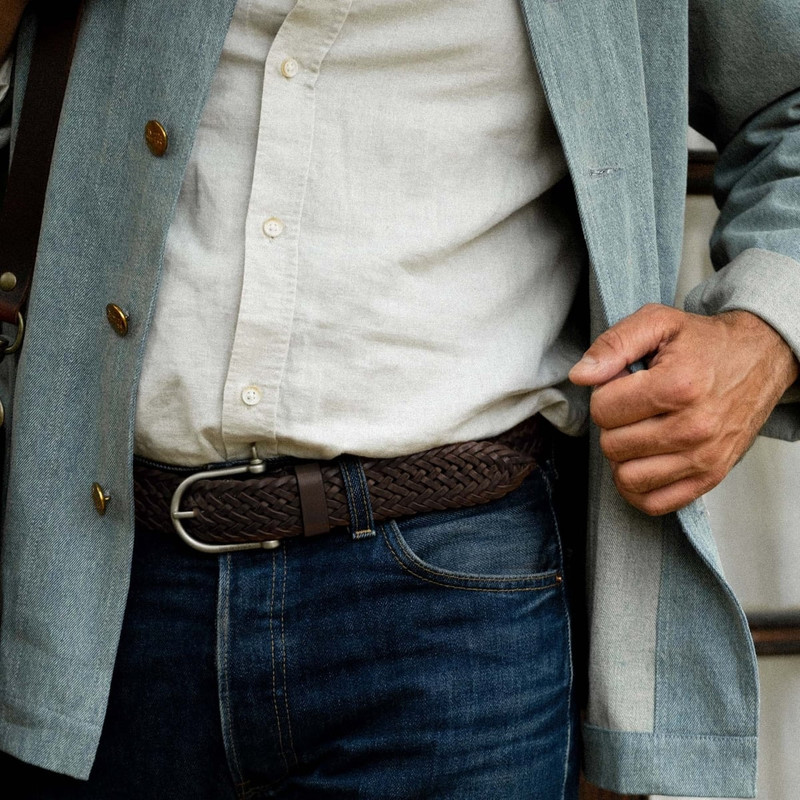 MANILLE BELT / BRAIDED LEATHER  -  EXPRESSO 3