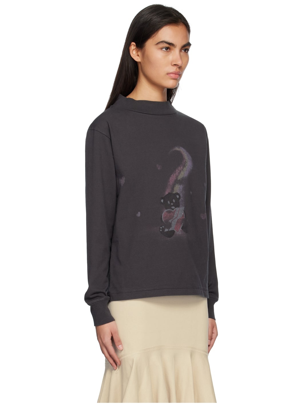 Gray Teddy Bear Long Sleeve T-Shirt - 2