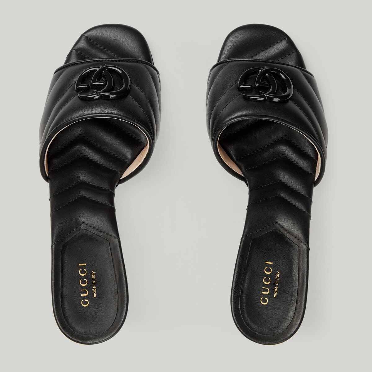 Women's Double G mid-heel slide sandal - 4