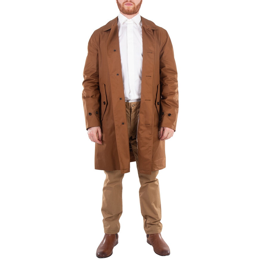 Burberry Men's Dark Birch Brow Clapham Cotton Gabardine Lightweight Coat - 3