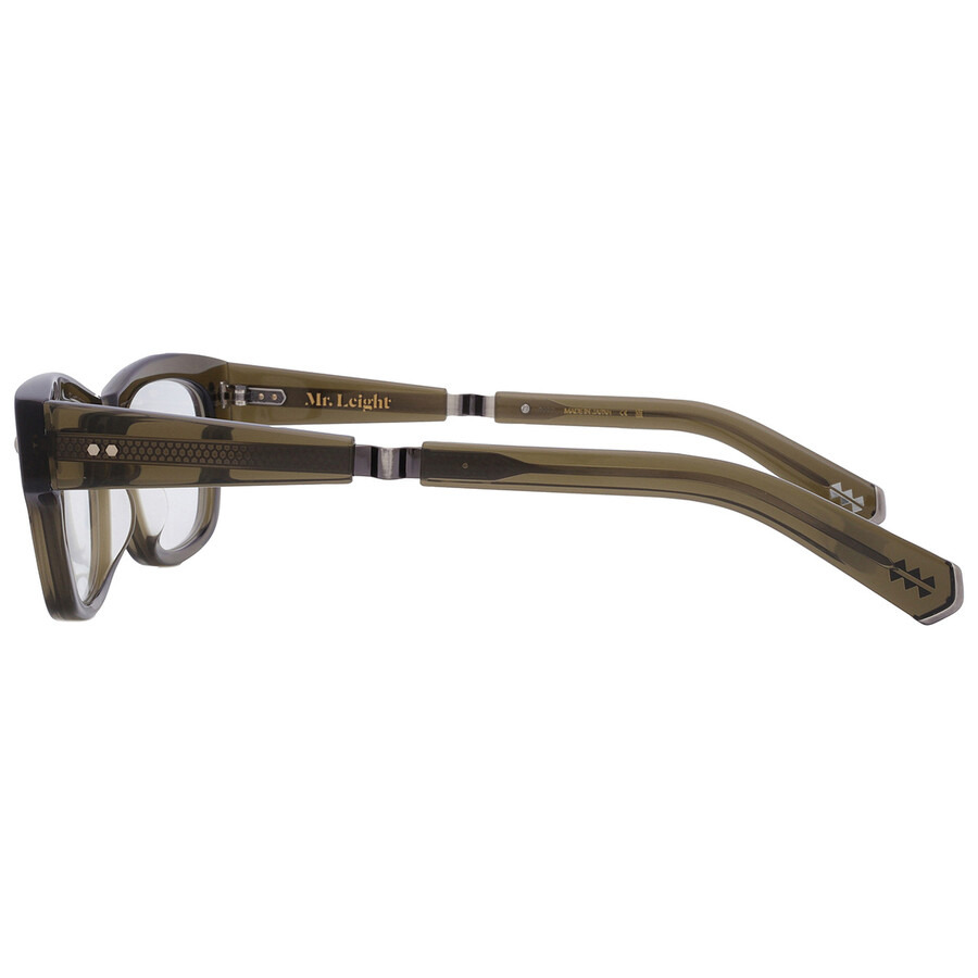 Mr. Leight ANTOINE C Demo Rectangular Men's Eyeglasses ML1042 LIMU-PLT 49 - 5