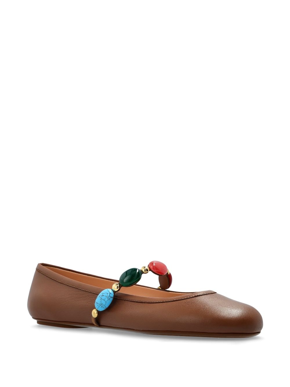 leather ballerina shoes - 2