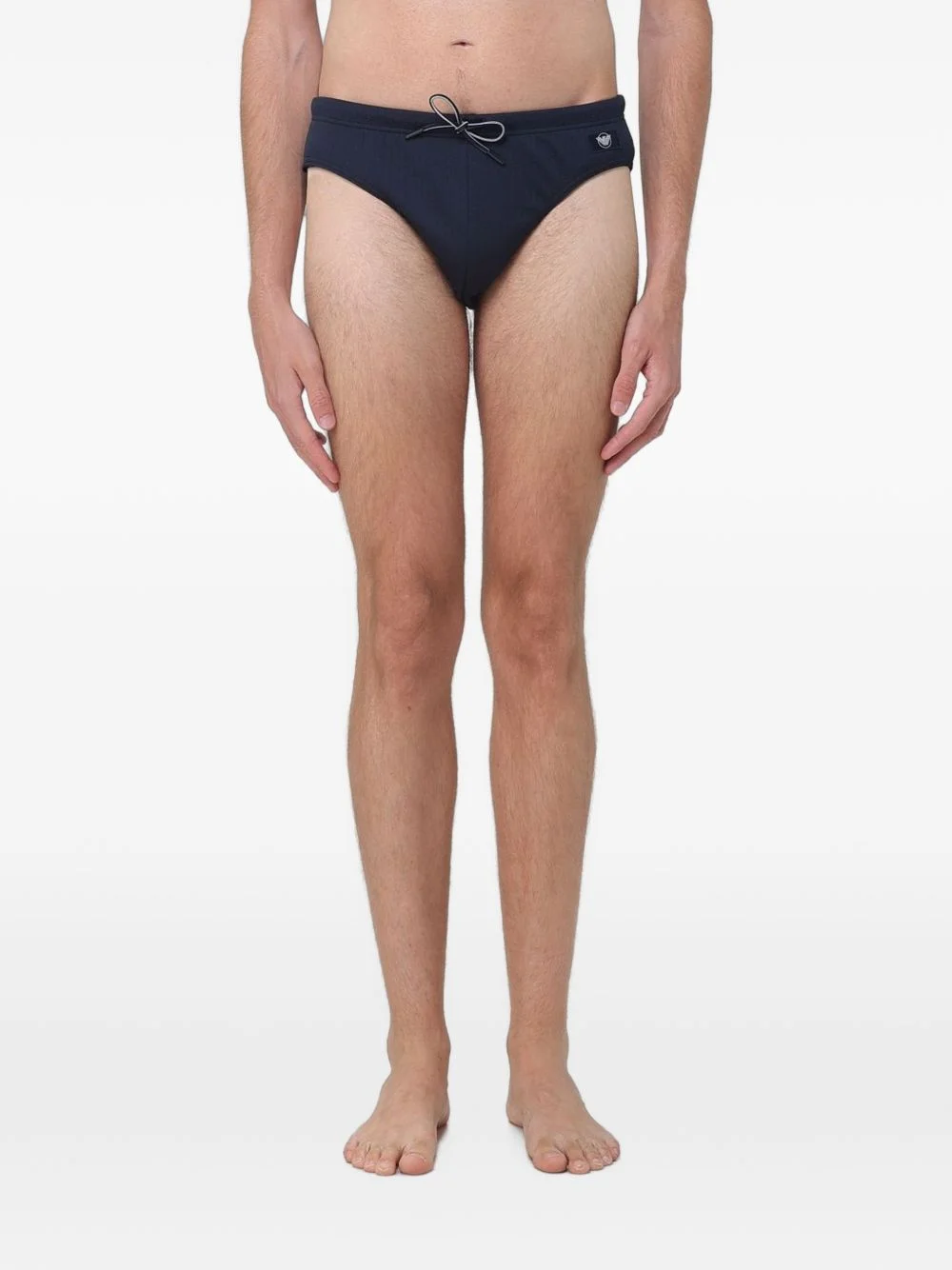 drawstring logo-patch swim briefs - 1