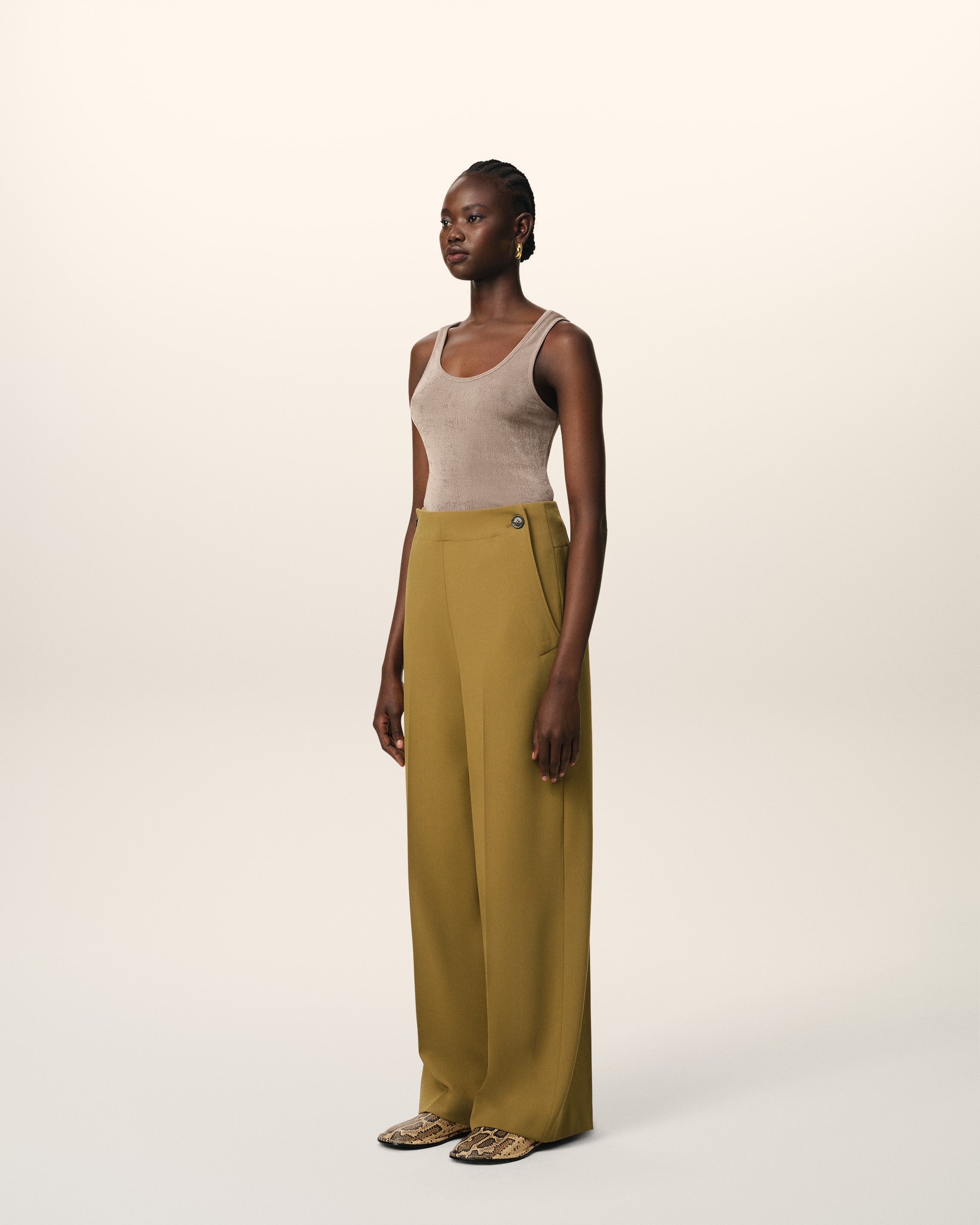 MUSTARD WOOL SAILOR TROUSERS - 6