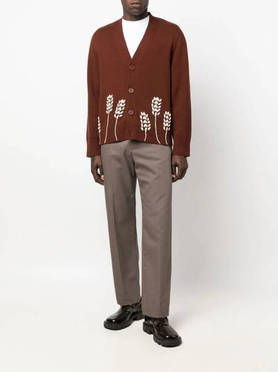 Sandro embroidered V-neck cardigan outlook