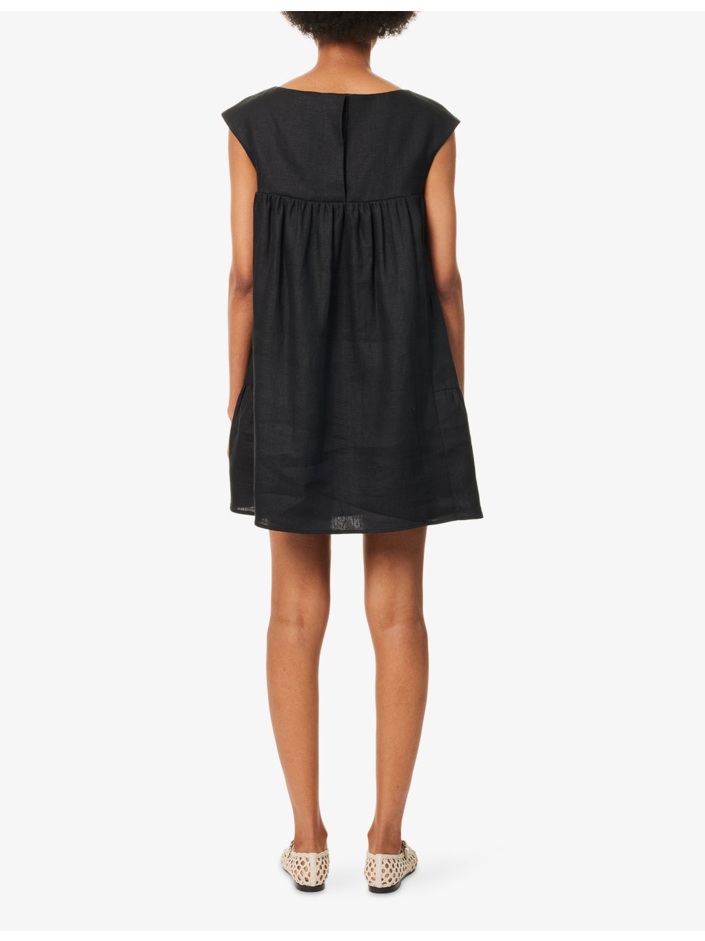 Matilda Flared Linen Mini Dress - 4