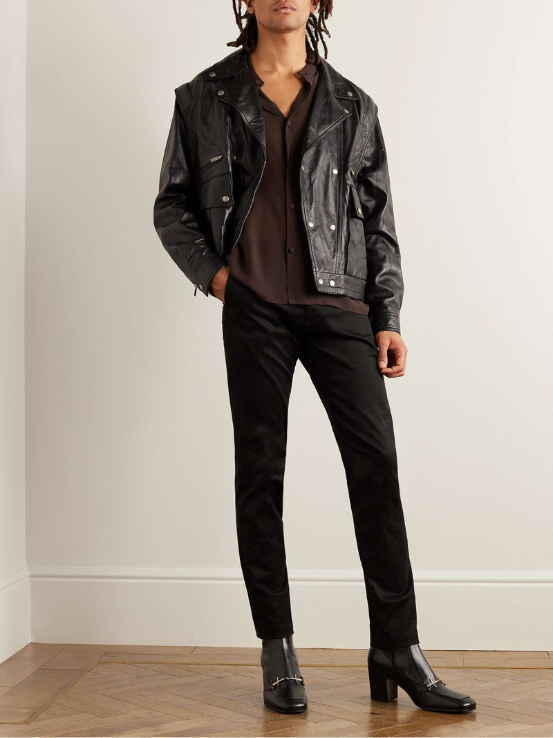 SAINT LAURENT Leather Biker Jacket outlook