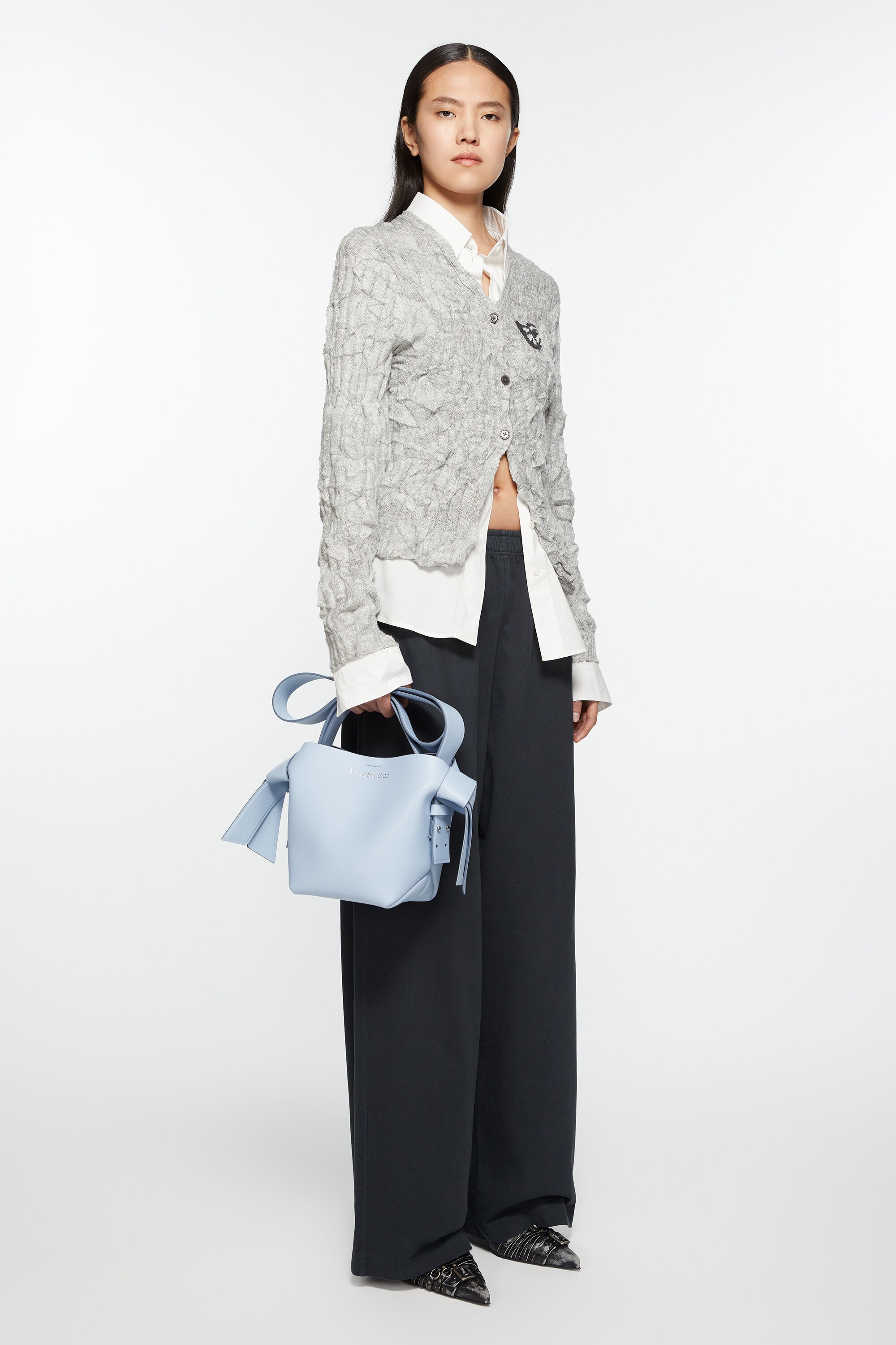 Musubi mini shoulder bag - Baby blue/brown - 2
