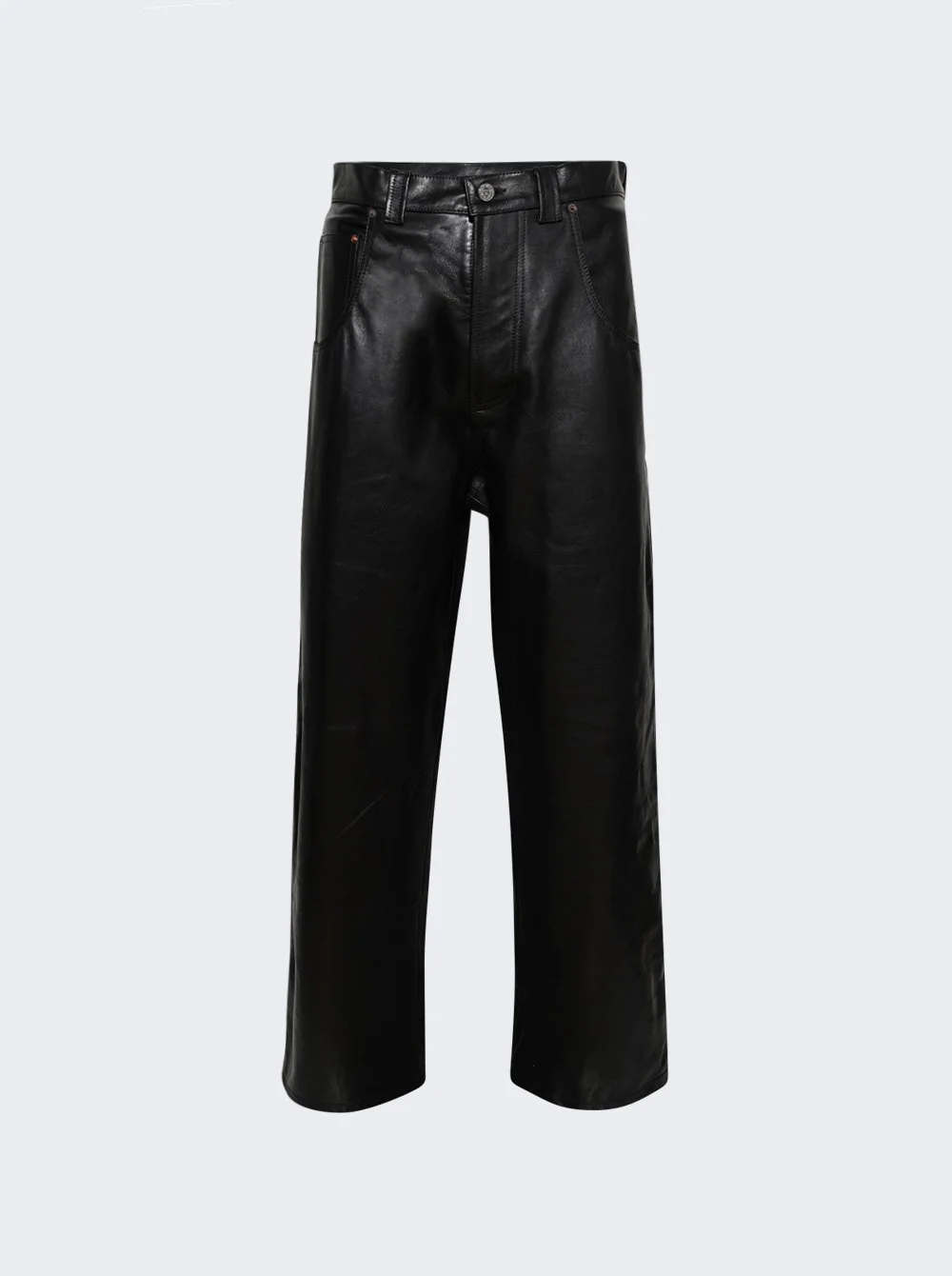 Leather Hip Hop Pants Black - 1