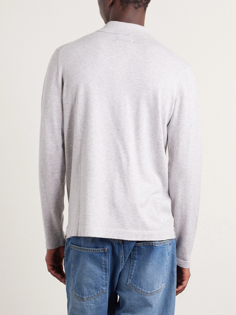 Cotton and Cashmere-Blend Polo Shirt 4