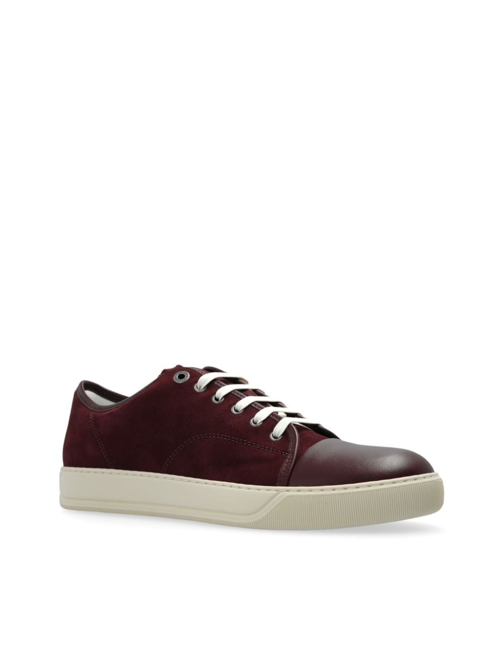 panelled suede sneakers - 4