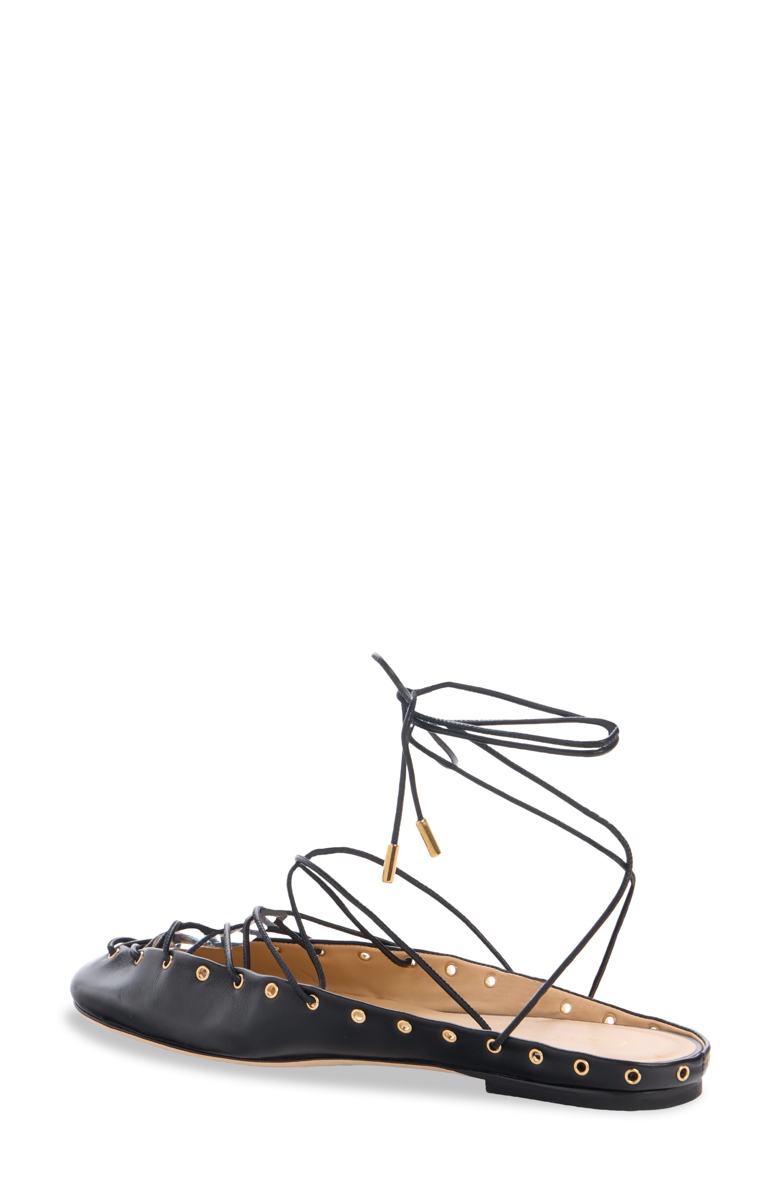 Chloé Ghillie Lace-Up Flat in Black at Nordstrom - 2