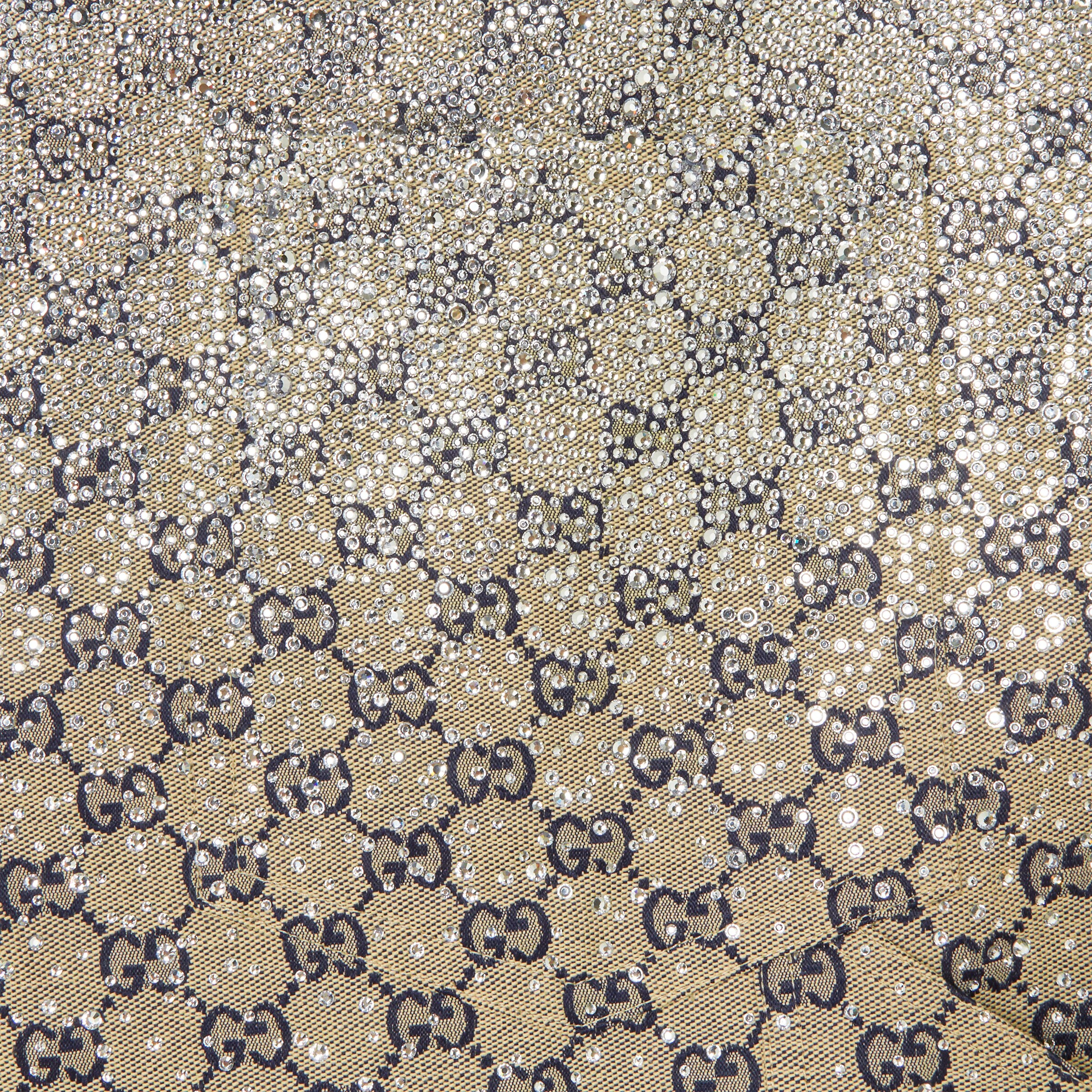 GG canvas shorts with crystals - 7