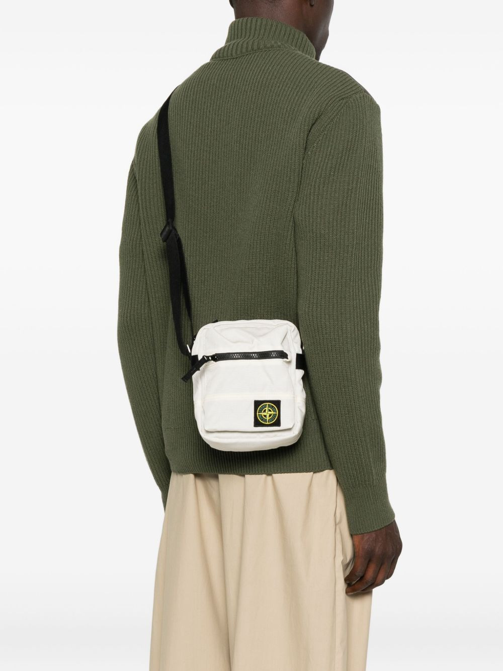 logo-patch messenger bag - 2