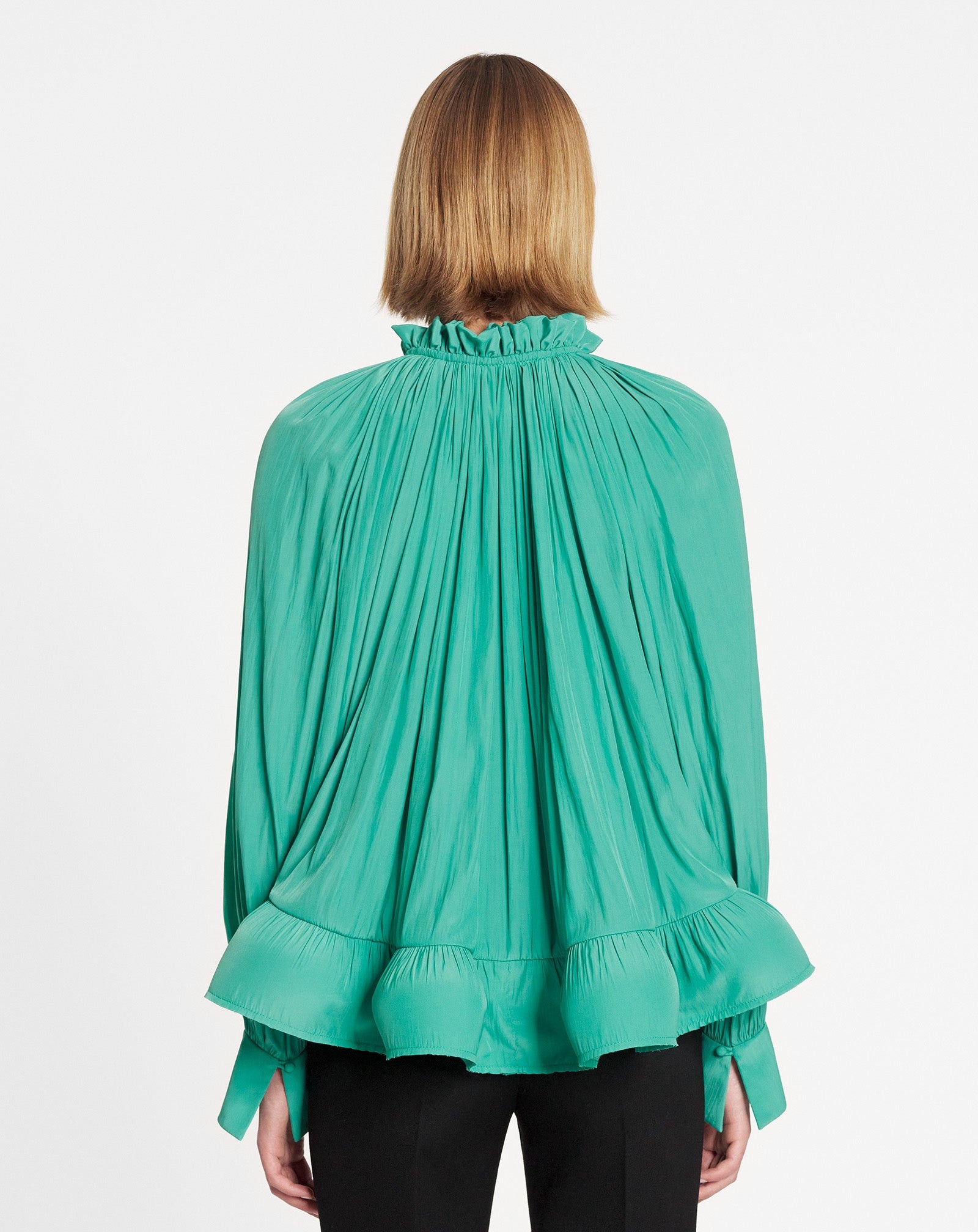 CHARMEUSE BLOUSE WITH LONG SLEEVES - 4