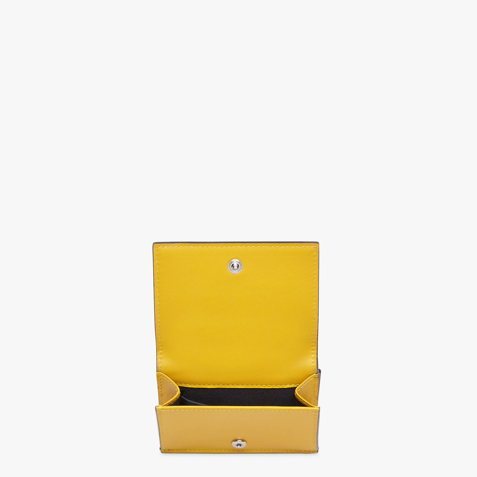 Yellow leather tri-fold wallet - 3
