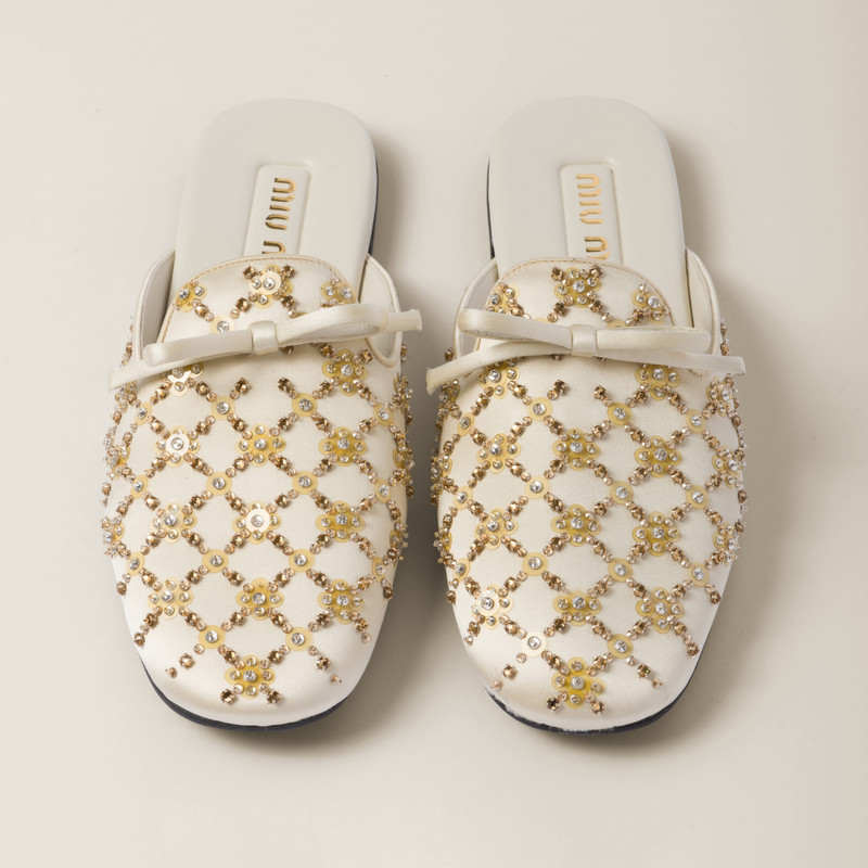 Miu Miu Satin slippers outlook