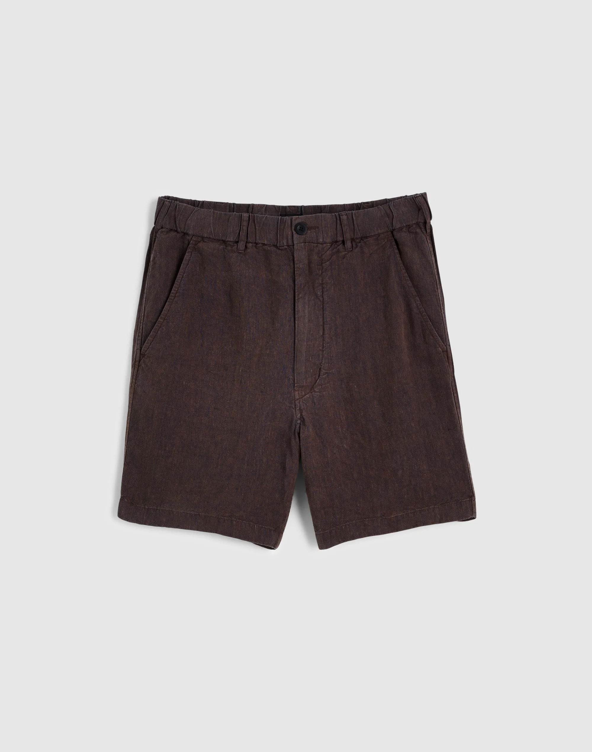 Pull-On Shorts in Linen - 1