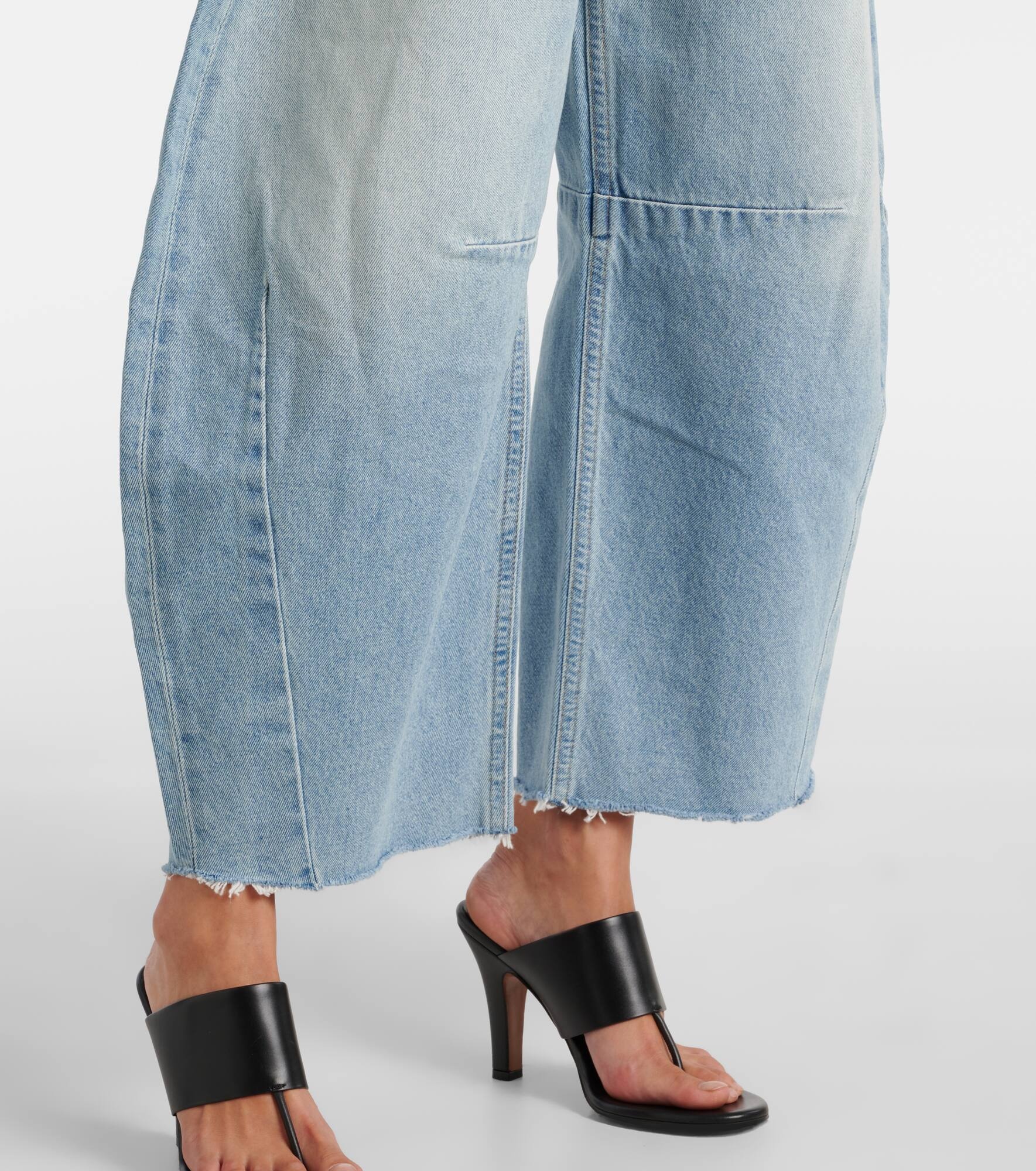 Horseshoe low-rise barrel-leg jeans - 5
