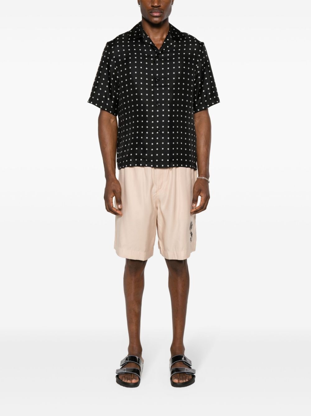 embroidered-motif bermuda shorts - 2