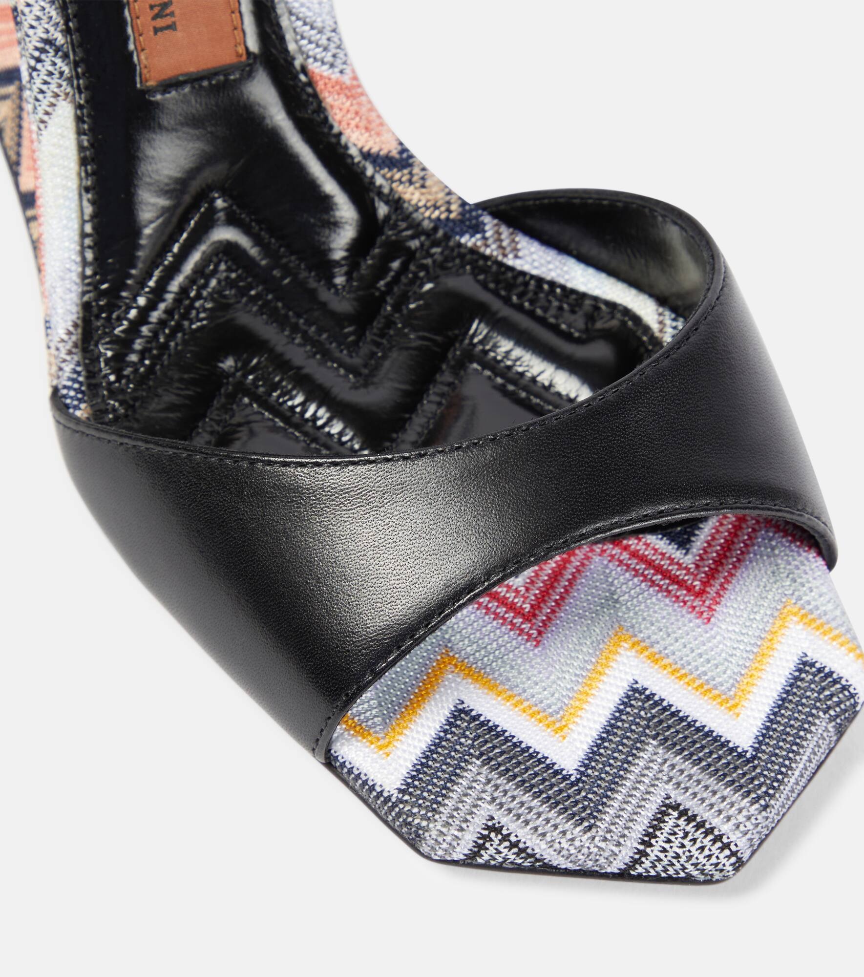 Zig Zag leather wedge sandals - 6