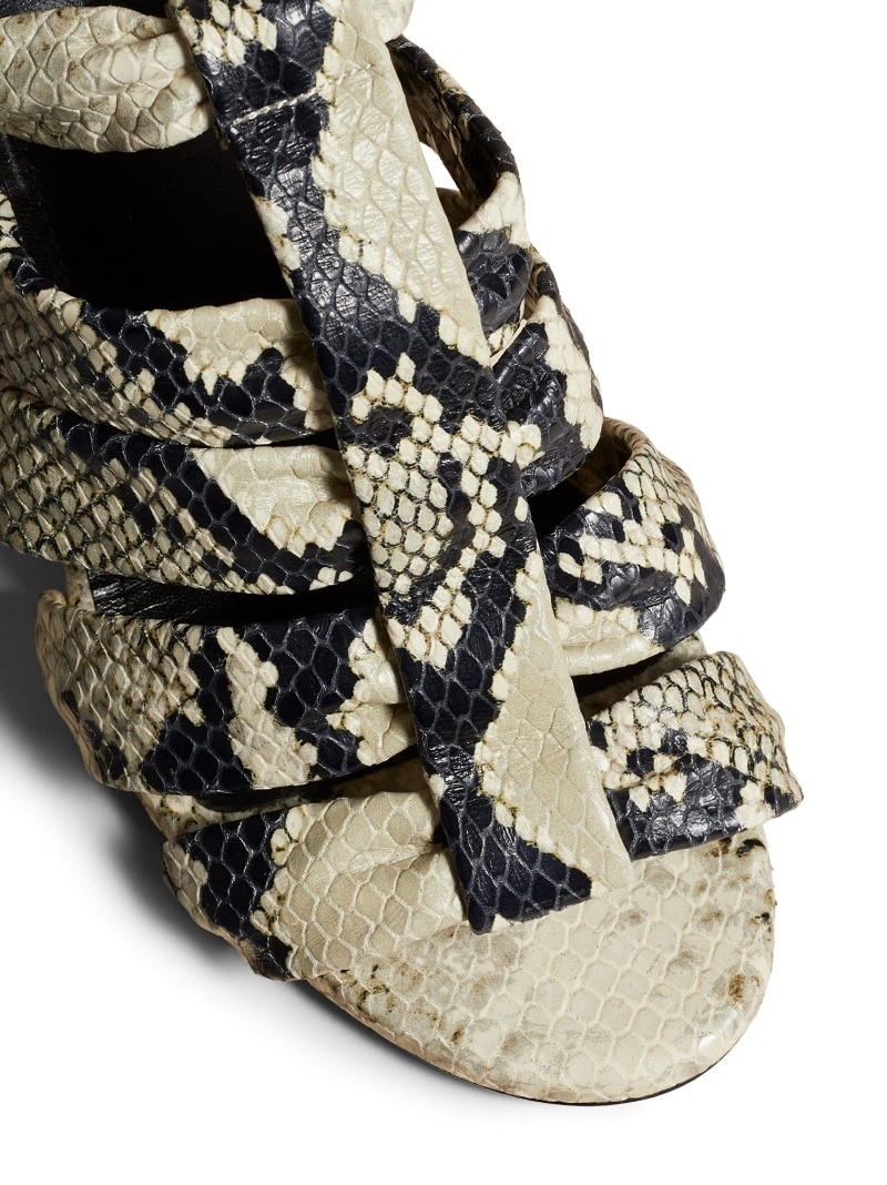 Perth snakeskin-print 80mm sandals - 4