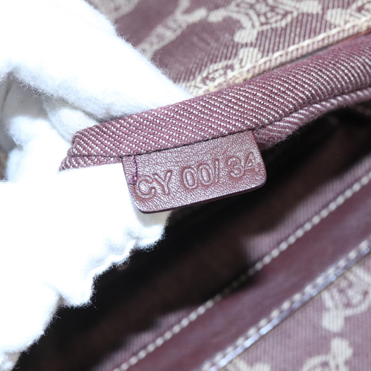CELINE Paris Macadam Canvas Shoulder Bag Bordeaux - 12