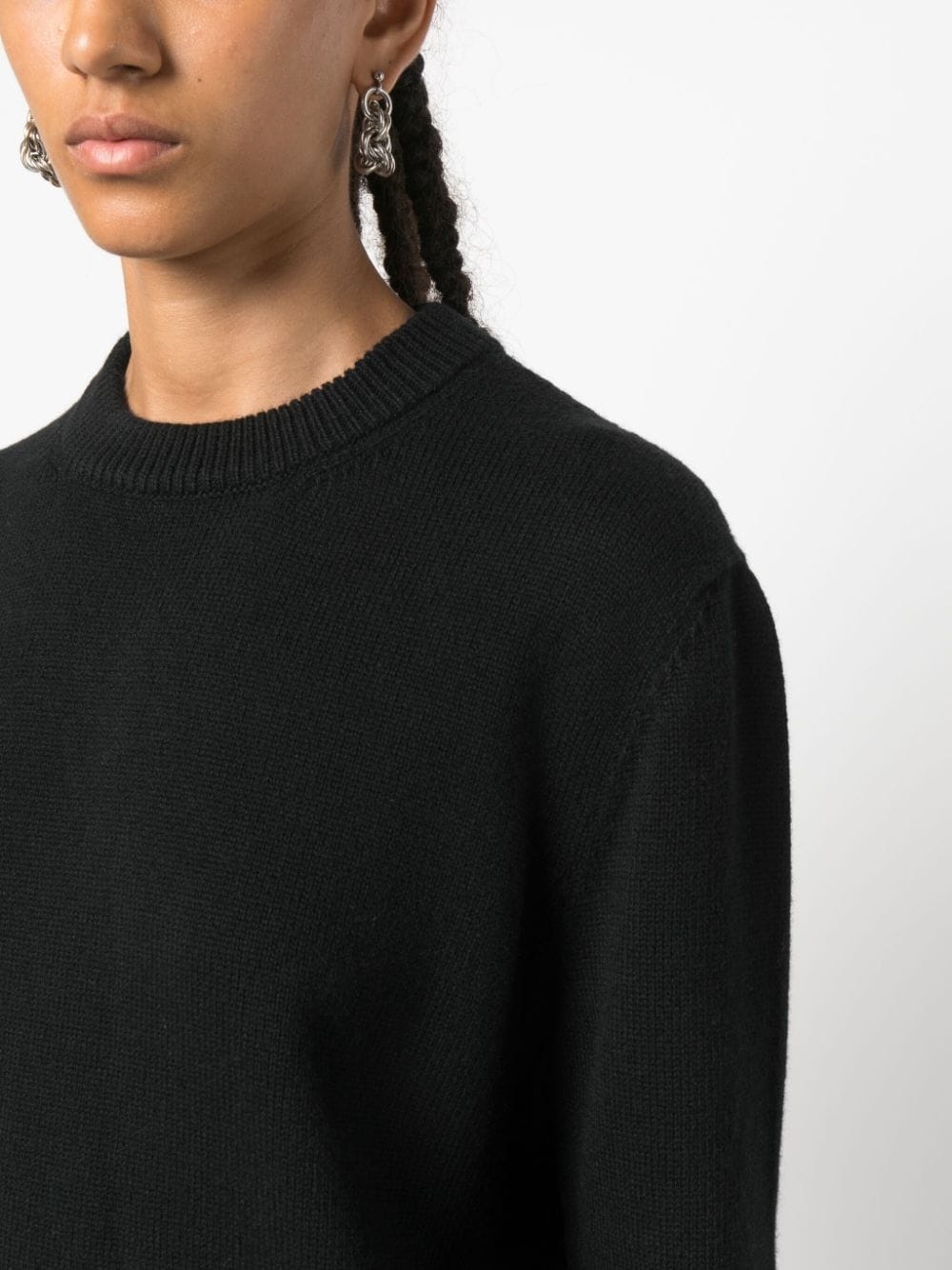 crew-neck cashmere-blend jumper - 5