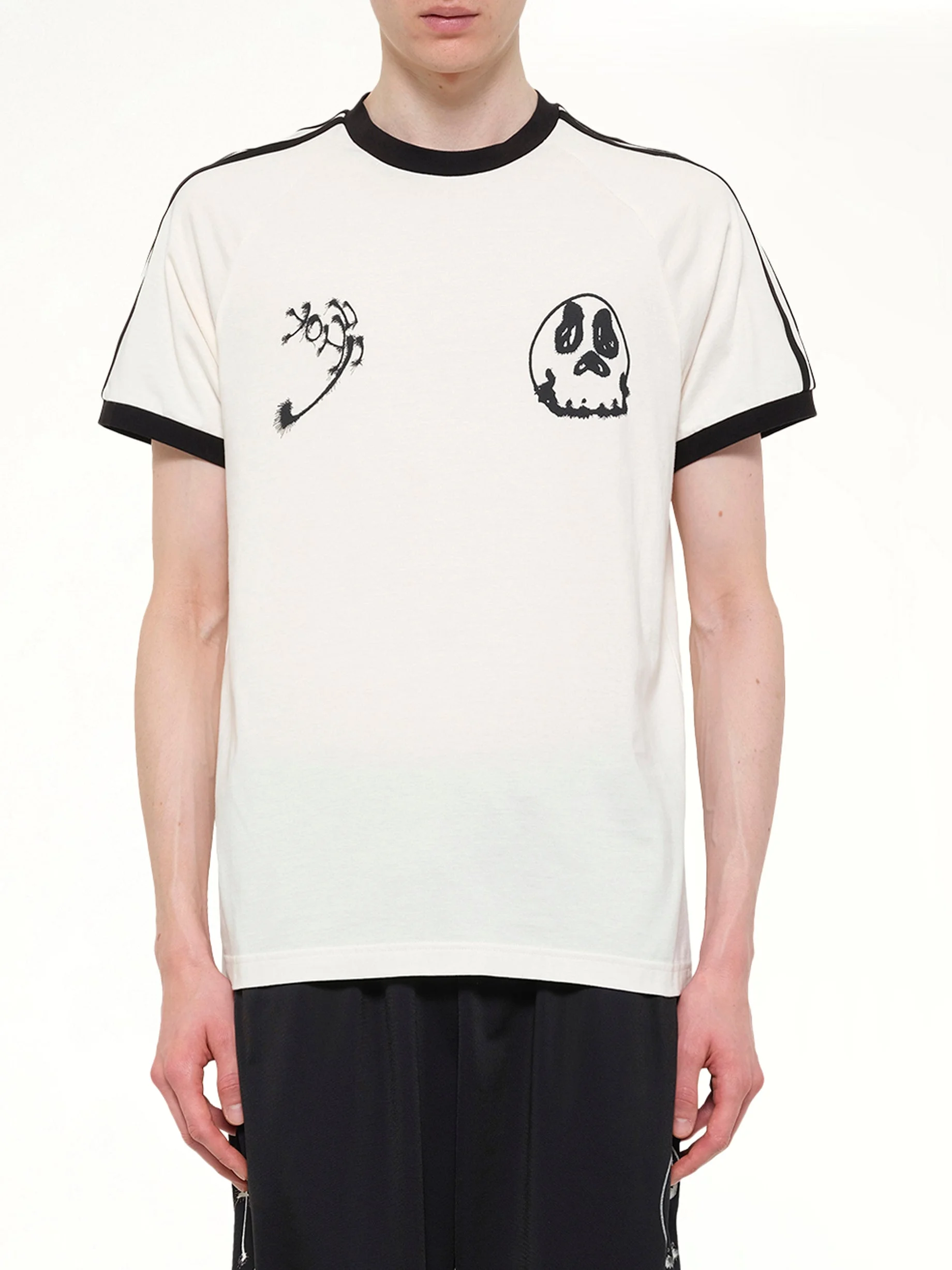 Skull Graphic Run Shorts in Black - 1