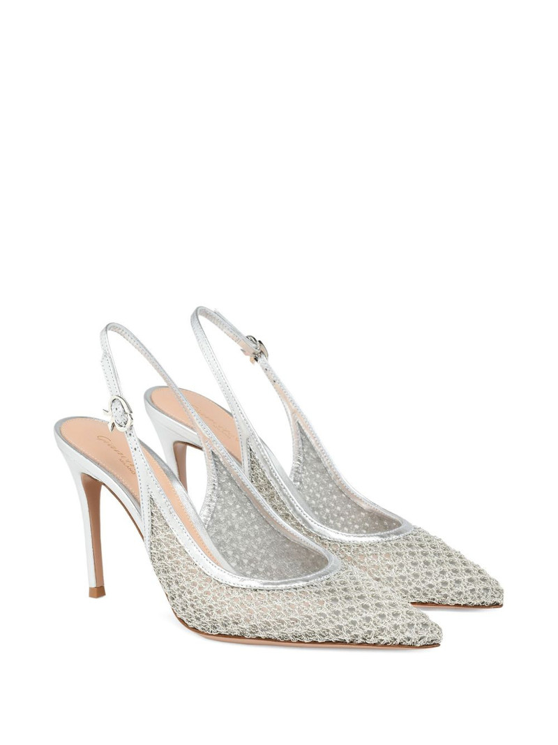 Gianvito Rossi Nikki pointed sling-back heeled pumps outlook
