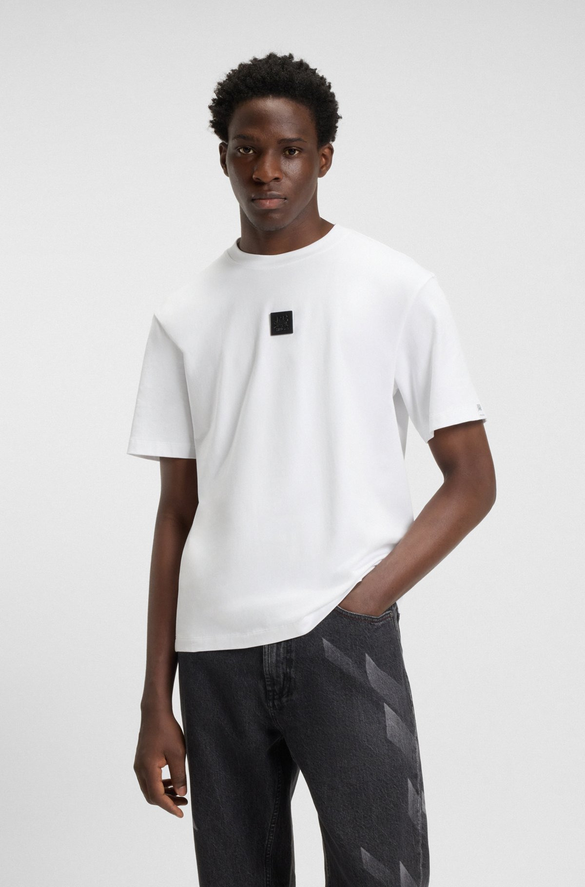 HUGO X RB T-SHIRT WITH BULL-GRAPHIC LOGO PATCH - 2