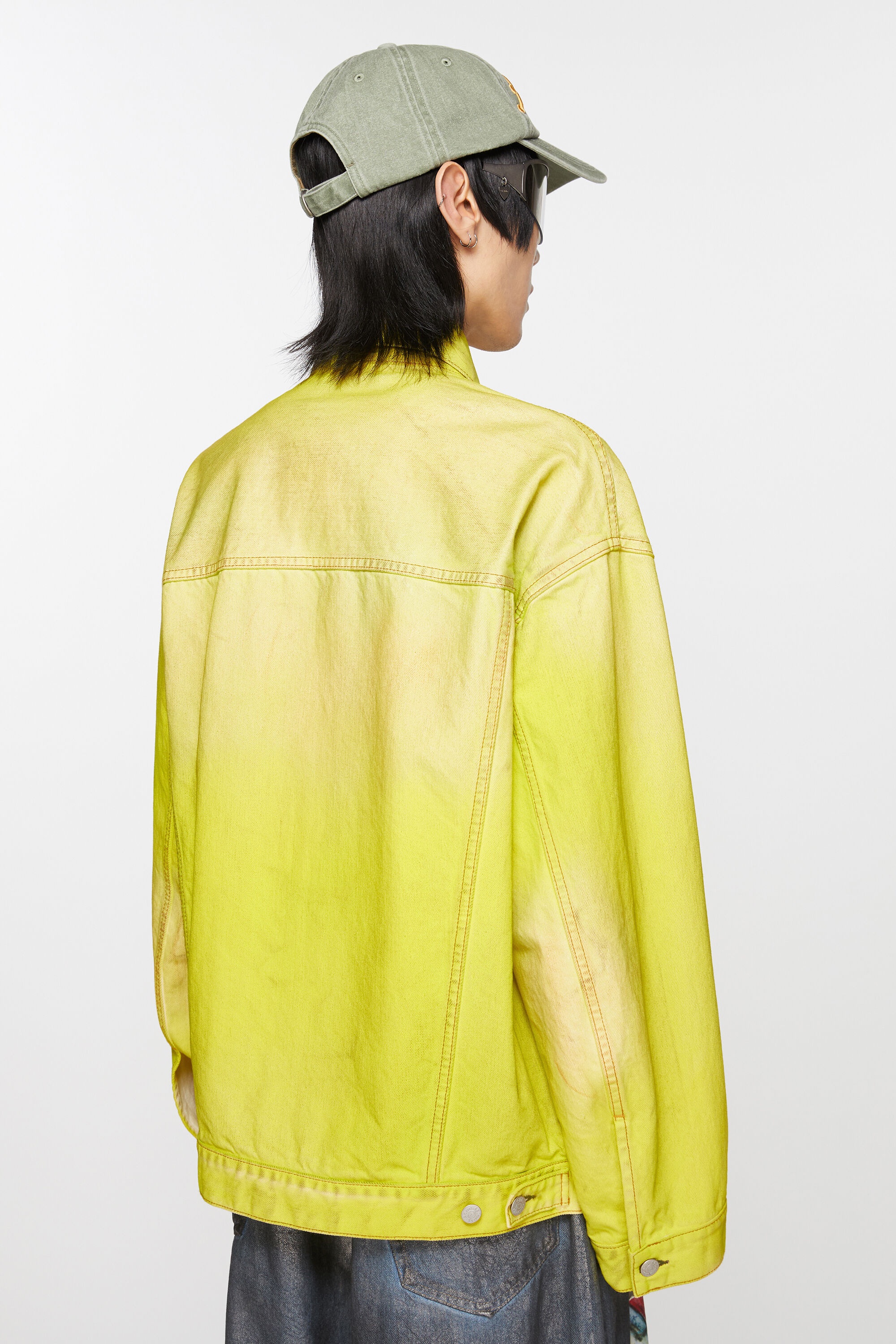 Denim jacket - Oversized fit - Neon yellow - 4