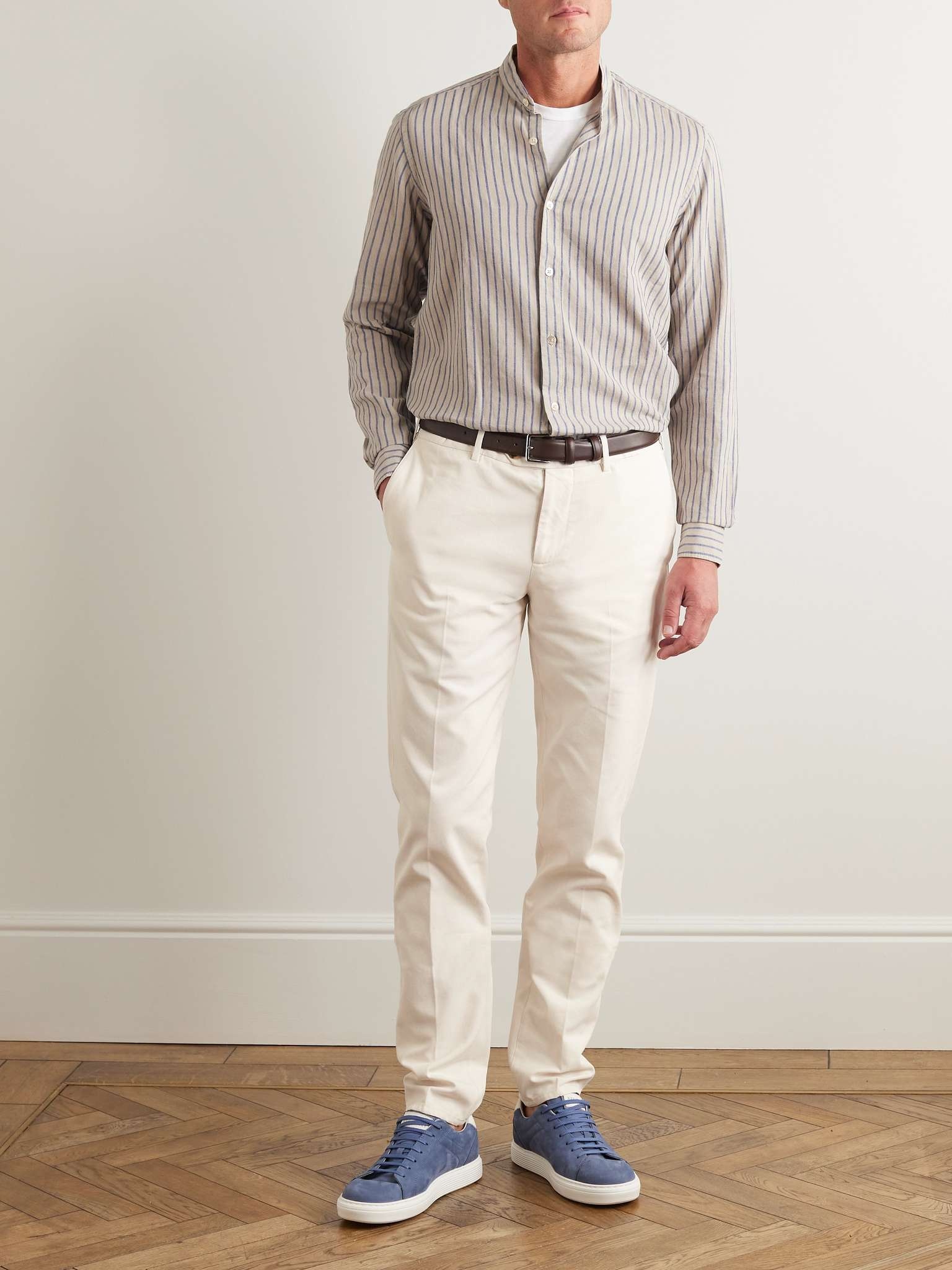 Straight-Leg Cotton-Gabardine Trousers - 2