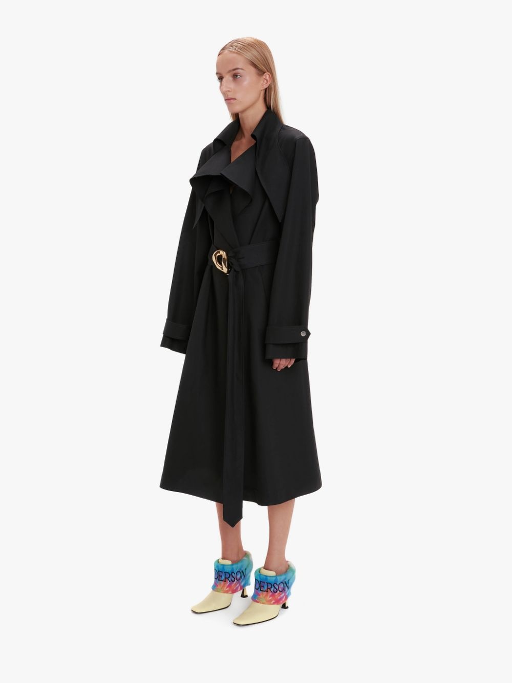 EXAGGERATED COLLAR CHAIN LINK TRENCH - 3