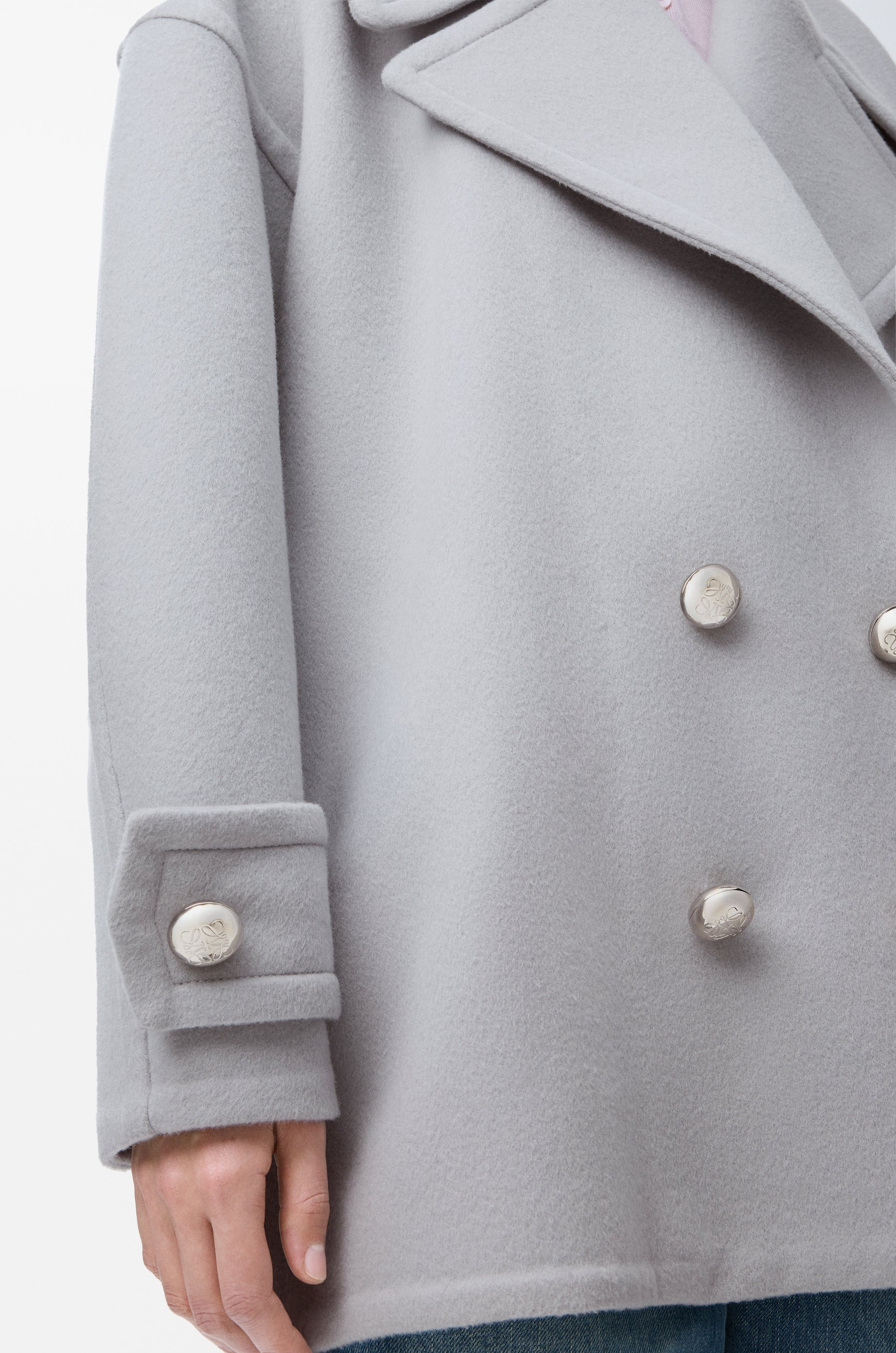 Pebble peacoat in wool - 5